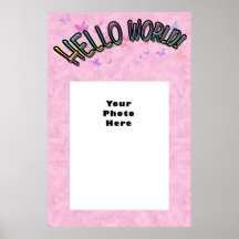 Pretty Rainbow Hello World Print