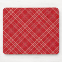Pretty Red White Stripes Plaid Pattern Gifts Mouse Pad