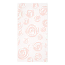 Pretty soft pink rose pattern. picture card