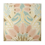 pretty tulips art nouveau floral pattern ceramic tiles