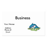 pretty turquoise dolphin design business card template