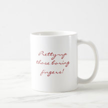 Pretty-up those boring fingers! mug