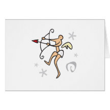 Pretty Valentines Day Cupid Design Greeting Card