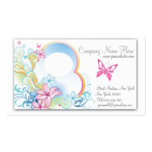 pretty vintage butterfly business cards