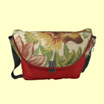 Pretty Vintage Floral Fabric Messenger Bag messenger bags