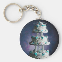 Pretty Wedding Cake Design Key Chain
