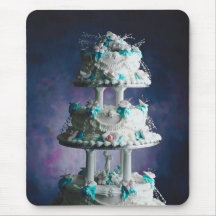 Pretty Wedding Cake Design Mouse Mats