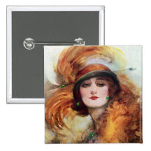 Pretty Woman Flapper Fashion 1920s Buttons