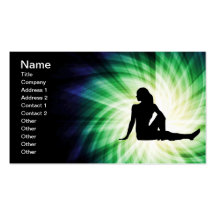 Pretty Woman Silhouette Business Card
