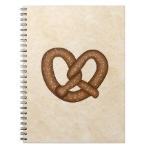 Pretzel with Beige Bkgd Notebook