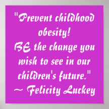 Prevent Childhood Obesity Poster