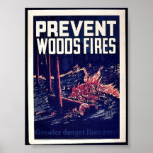 Prevent Woods Fires Print