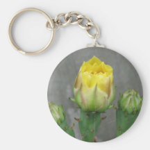 Prickly Pear Cactus Bloom Key Chain