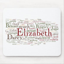 Pride and Prejudice Word Cloud Mouse Pads