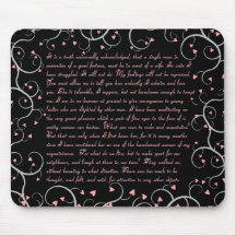 Pride & Prejudice Quotes Mousepad