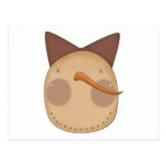 prim snowman head post card