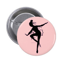Prima Ballerina Silhouette Button
