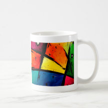 Primary Abstract Groovy Art Mugs
