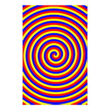 Primary Colours. Bright and Colourful Spiral. Stationery Paper