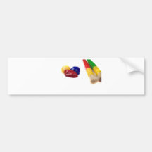 primary colours bumper stickers