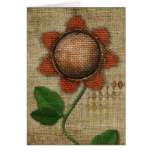 Primitive Thank You Greeting Card