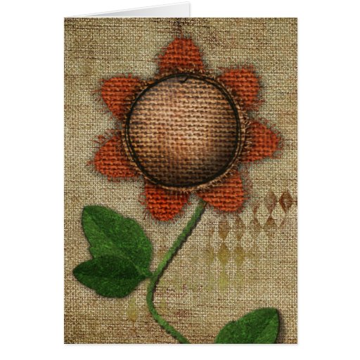 Primitive Thank You Greeting Card