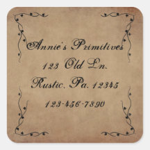 Primitive Vines Square Sticker