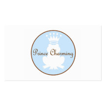 Prince Charming Frog with crown Business Card Template