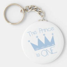 Prince Crown 1st Birthday Tshirts and gifts Key Chain