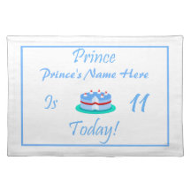 Prince is 11 Today Place Mats
