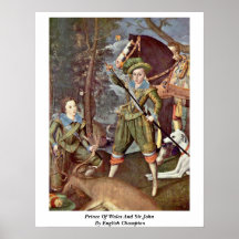 Prince Of Wales And Sir John By English Champion Poster