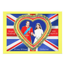 Prince William and Catherine Royal Wedding Custom Invites