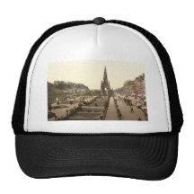 Princes Street, the Castle, and Scott Monument Trucker Hats