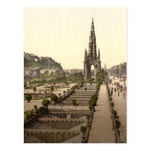 Princes Street, the Castle, and Scott Monument Post Cards