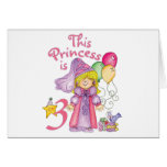 Princess 3rd Birthday Invitations Card
