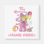 Princess 5th Birthday Fridge Magnets