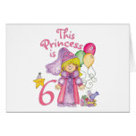 Princess 6th Birthday Invitations Card