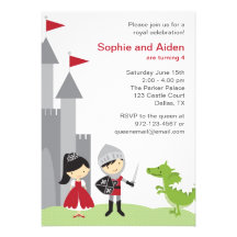 Princess and Knight Invitations