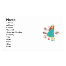 Princess Big Sister Brown Hair Business Card