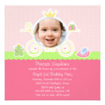 Princess birthday party carriage photo invitation