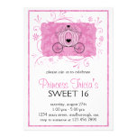 Princess Carriage Sweet 16 Invite