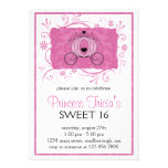 Princess Carriage Sweet 16 Personalized Invite