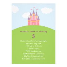 Princess Castle Birthday Party Invitation