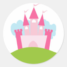 Princess Castle Round Sticker