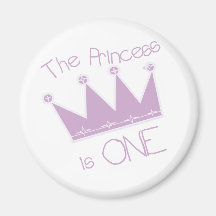 Princess Crown 1st Birthday Tshirts and Gifts Refrigerator Magnets