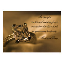 Princess Diamond Wedding Charity Favour Card Business Cards