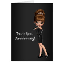 Princess Diva Thank You Cards