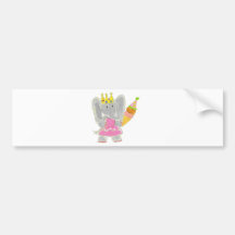 Princess Elephant Birthday Ice Cream Bumper Sticker