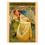 Princess Hyacinth by Mucha Postcard