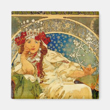 Princess Hyacinth by Mucha Refrigerator Magnets